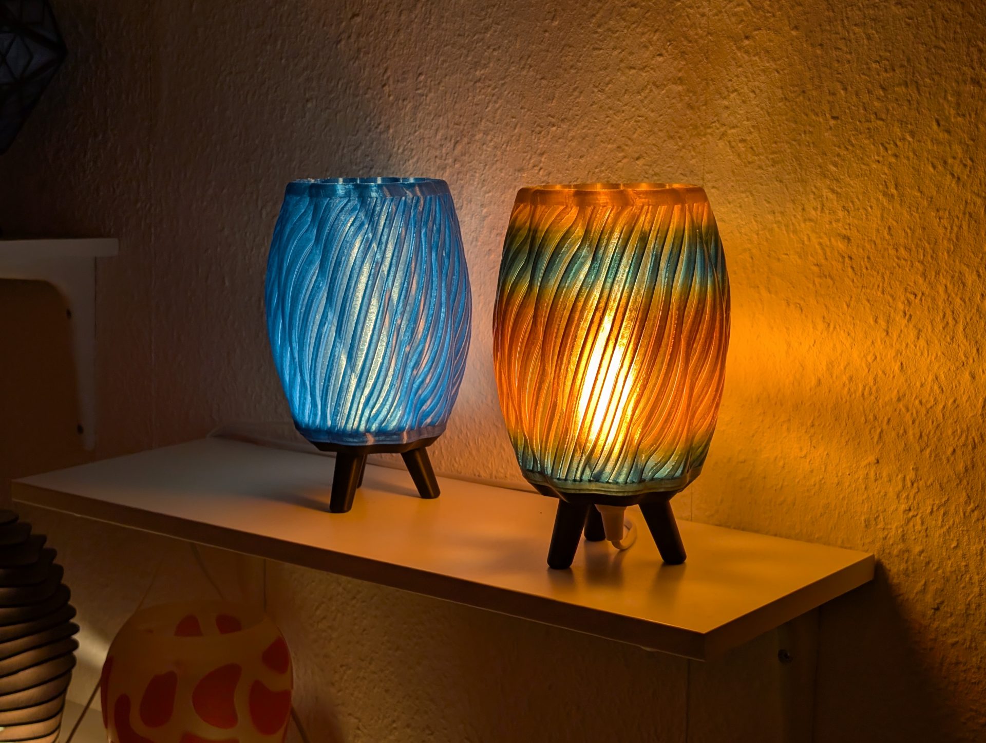 OlaWave™ Ambient Table Lamp – 3D Printed LED Diffuser